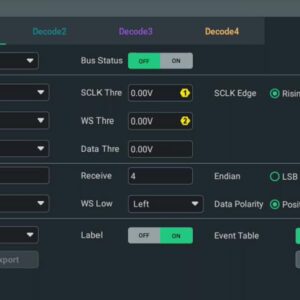 DHO4000-AUDIOA Опция анализа и запуска по шинам I2S