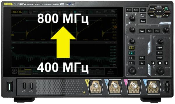 DHO4000-BWU4T8 Опция расширения полосы пропускания с 400 МГц до 800 МГц