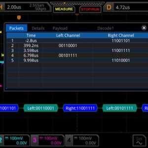 DS8000-R-AUDIO Опция анализа и запуска по шинам I2S
