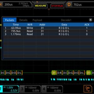 DS8000-R-EMBD Опция анализа и запуска по шинам I2C/SPI