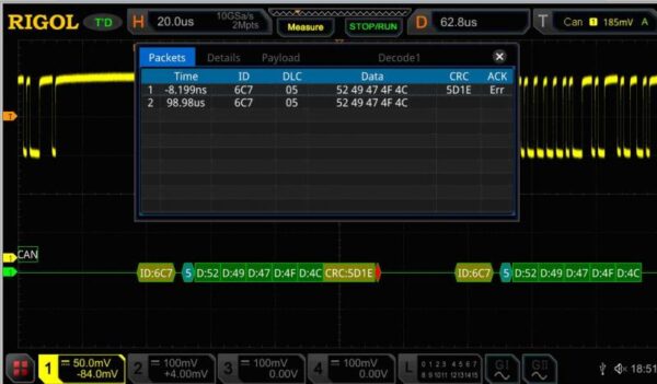 MSO8000-AUTO Опция анализа и запуска по шинам CAN и LIN