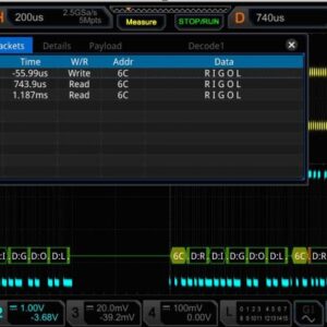 MSO8000-EMBD Опция анализа и запуска по шинам I2C и SPI